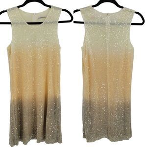 young fabulous and broke sequin dress Young Fabulous & Broke | Zodiac Strapless Dress Silver 2-Tone Sequins